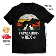 PAPASAURUS TREX fathers day cotton tshirt