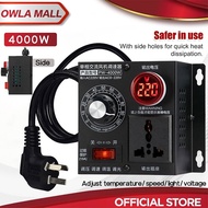 Voltage Regulator AC 220V 4000W SCR Voltage Regulator Dimmers Motor Speed Controller Thermostat Elec