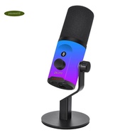 USB/XLR RGB Desktop Dynamic Microphone for Podcasting Recording Gaming Live Streaming RGB Desktop Dy