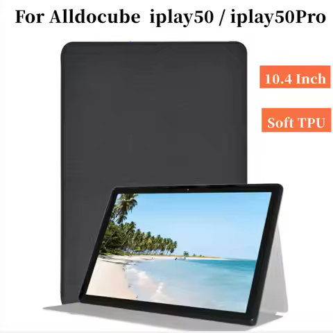 Ultra Thin Three Fold Stand Case For Alldocube iplay50 10.4 inch Tablet Soft TPU Drop Resistance Cov