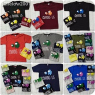 ₪◈☊Baju Tshirt Budak Kanak Kids Short Sleeve Among Us Lelaki Perempuan Saiz 2 Hingga 20 Tidur Murah Borong