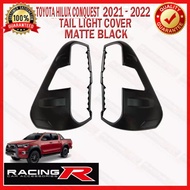 Toyota Hilux Conquest 2021 to 2024 Tail Light Cover Garnish Matte Black ( Car Accessories )