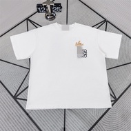 High Quality Cotton Casual T-Shirt with Gold Cicada Embroidery - Plus Size