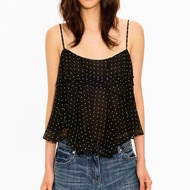 In Product Northbuts Mulberry Silk Polka Dot Ruffled Adjustable Sling New Style Polka Dot Vest