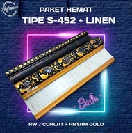 PAKET HEMAT BATANGAN PIGURA UKIR 6CM /LIS PLAVON/LIS PROFIL/TYPE S 452+LINEN