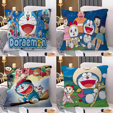Funny D-Doraemon Cartoon Pillow Gift Home Office Decoration Bedroom Sofa Car Cushion Cover Case 45x4