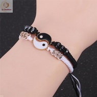 Best Friend Bracelets for 2 Matching Yin Yang Adjustable Cord Bracelet for Bff Friendship Relationsh