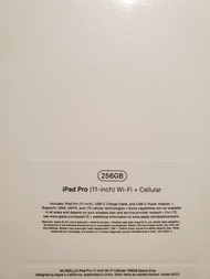 iPad pro 11"inch 256GB wifi + Cellular