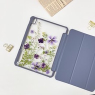 花紫飄搖手工押花iPad外殼 iPad Air 11寸 13寸 iPad Pro 11寸13