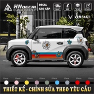 Premium VF3 car sticker - VF3 car Decal with latest flower stamp model (model VF3 - 188)