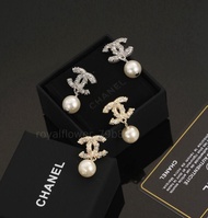 全新✨ Chanel 珍珠吊墜耳環