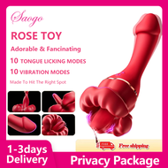 Rose Sex Electric Toy Vibrator for woman G spot vibration woman 10 Tongue Licking & 10 Vibration Mod