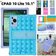for CPAD 10 Lite 10.1 inch Tablet Case Ajustable Stand Shockproof Cover Tablet Soft Silicone Push Bu