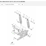 B6HF58860000 Brake Fluid Line Holder Genuine YAMAHA