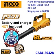 Ingco CABLI20428 P20 Lithium Ion Brushless Cordless Blower / Leaf Blower