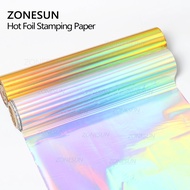 ZONESUN 3cm Gold Silver Foil Rolls Leather Paper Hot Foil Stamping Paper Heat Transfer Foil paper