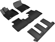 3D MAXpider L1LX06001509 Custom Fit All-Weather Floor Mats - Kagu Rubber Black Complete Set For Lexu