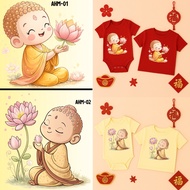 Airport children's buddhis clothes, children's budhis t-shirts, children's Buddha clothes, Little Mo
