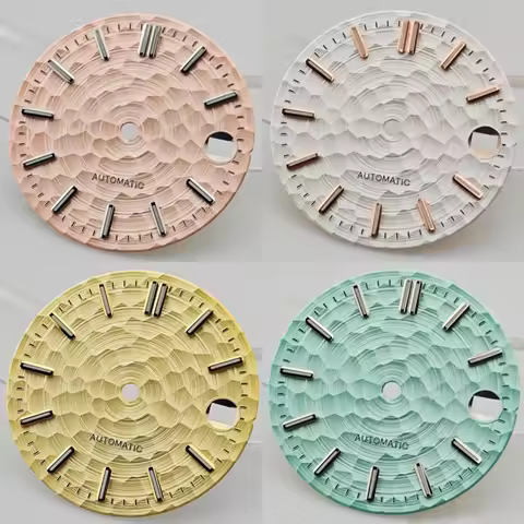 28.5mm C3 Lume NH35 Case Mod Parts Sterile Honeycomb Meteor Crater Watch Dial for Seiko NH35/36/4R A