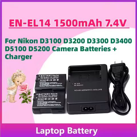 New In Stock EN-EL14 1500mAh 7.4V Rechargeable Battery for Nikon D3100 D3200 D3300 D3400 D5100 D5200