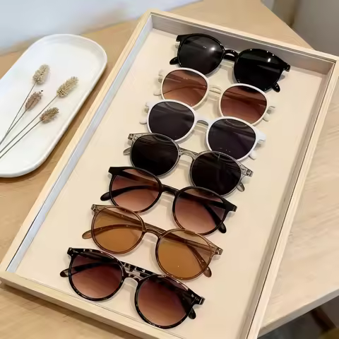 7pcs European and American retro fashion Y2K sunglasses for summer sun shading, sun protection, UV p