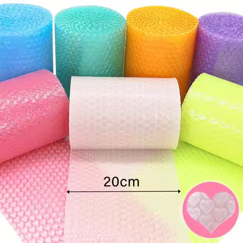 Lovely 6M Heart Shape Bubble Wrap Thicked Shockproof Bubble Paper Foam Roll Packaging Buffer Bubble 