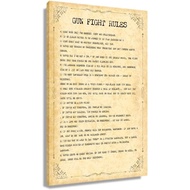 Gun Fight Rules Poster For Living Room Wall Decorative Artwork Painting Prints Photo Rectangle Canva