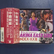 中森明菜 akina nakamori【akina East LiVE】演唱會 厚盒精選 CD2枚組 (89年 日本発壳盤, 側帶付, 美國製, 無 iFPi, 4697yen) 張國榮《第一次》梅艷