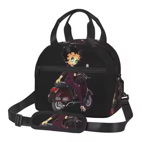 Betty Boop Insulated Lunch Bag for School Bento Storage Food Boxes Container Cooler Thermal Lunch Bo