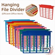 JONY 8pcs Hanging File Divider, A4 Plastic Hanging Folder Separator, Durable Multicolor File Rack Pa