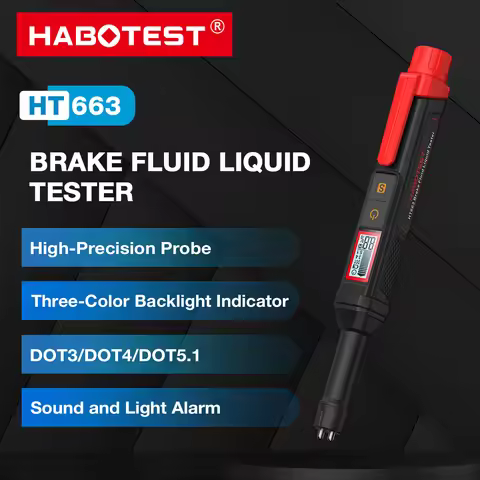 HABOTEST HT663 Digital Brake Fluid Tester Universal Automotive Vehicle Oil Tester with Sound & Light