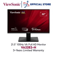 VIEWSONIC VA22E2-H / VA220-H 21.5" MONITOR ( 21.5" VA FHD / 1MS / 100HZ / AMD FREESYNC / VGA + HD MI