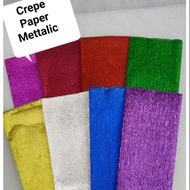 Crepe paper metallic kertas crepe 37x19inch 1pc