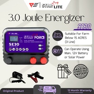 StarForce SE30 Energizer (3.0 Joule Power) Electric Fence Pagar Elektrik Pagar Kebun Solar Mengawal 