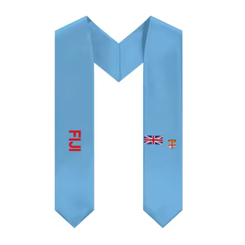 More design Graduation shawl Fiji & United States Flag Stole Sash Honor Study Aboard International S