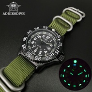 Addies Brand Watch Waterproof Tritium Gas Luminous Sports Outdoor Military Nylon Band Men's Watch