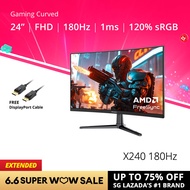 PRISM+ X240 (1500R) 24 180Hz/240Hz 1ms Curved FHD [1920 x 1080] Adaptive Sync Ready Gaming Monitor