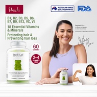 Limited-time special offer【Official】Unichi Teddi Lab Gummy Hair/Nicotinamide/Apple Cider Vinegar/Ash