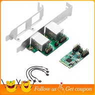 M.2 Dual Port Gigabit Ethernet Card M Key B Key PCIe 2 Ports 1000Mbps 1G Nic Network Realtek 8111H C