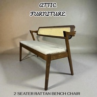 Bench Chair/2 Seater Bench/Kerusi Rattan bench/ATTIC FURNITURE MG 7907 RATTAN BENCH CHAIR