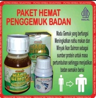 Madu gemuk badan/madu gemuk sehat/paket penggemuk badan/minyak ikan salmon/minyak ikan omega 3