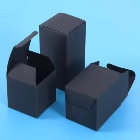 Kraft Pape Cardpaper Boxes 3 X3 5 X5 6 X6 7 X7 8 X 8 To 10 X10 Diy 3 Colors Packaging Box 350gsm Bla