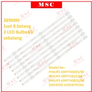 PHILIPS 43PFT4002S/98 / 43PFT5853/68 / 43PFT4082S/98 DAEWOO U43V870VKA  43 INCH LED TV BACKLIGHT LAMPU TV