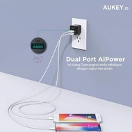 Aukey Charger Iphone Samsung 2 Ports 12W With Aipower New