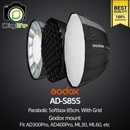 Godox Softbox AD-S85S Silver Parabolic 85cm. With Grid - Godox Mount - For AD300Pro ML30 ML60 ML60II