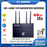 (Modified) 4G/5G New Modified Unlimited Hotspot 4G/5G LTE Modem V12 Router MOD Wifi Data 4 antenna