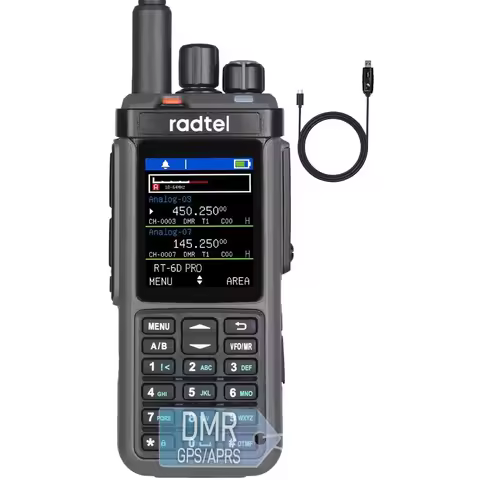 Radtel RT-6D PRO Dual Band DMR Radio 500K Contacts Dual Time Slot Two Way Radio Tier 1+2 Ham Radio W