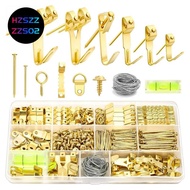 372PCS Picture Hooks Set Kit for Hard Walls, Picture Hanging Kit for Picture Frame Fixing,Picture Ha