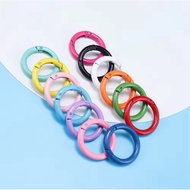 25mm O Metal Claps Ring Colourfull Openable Round For Mobile Phone Keychain Bag Diy