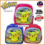 6D Kid Bag Pokemon Backpack Pikachu School Backpack Beg Sekolah Beg Budak Kid Bag
